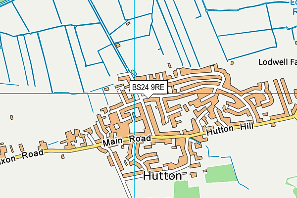 BS24 9RE map - OS VectorMap District (Ordnance Survey)