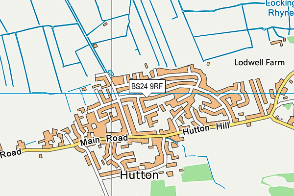 BS24 9RF map - OS VectorMap District (Ordnance Survey)