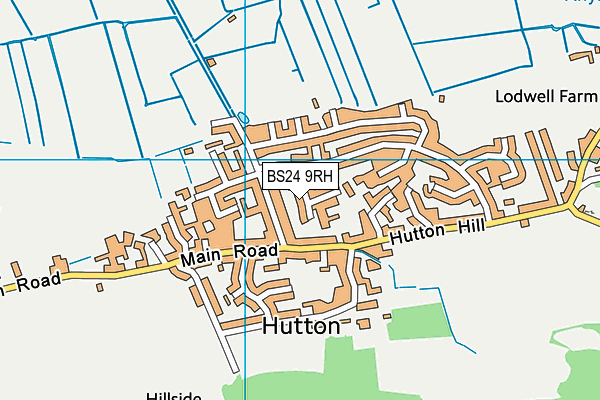 BS24 9RH map - OS VectorMap District (Ordnance Survey)