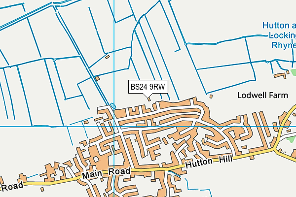 BS24 9RW map - OS VectorMap District (Ordnance Survey)