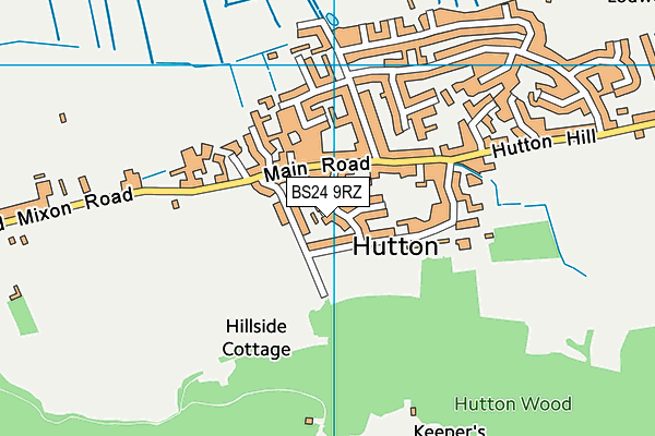 BS24 9RZ map - OS VectorMap District (Ordnance Survey)