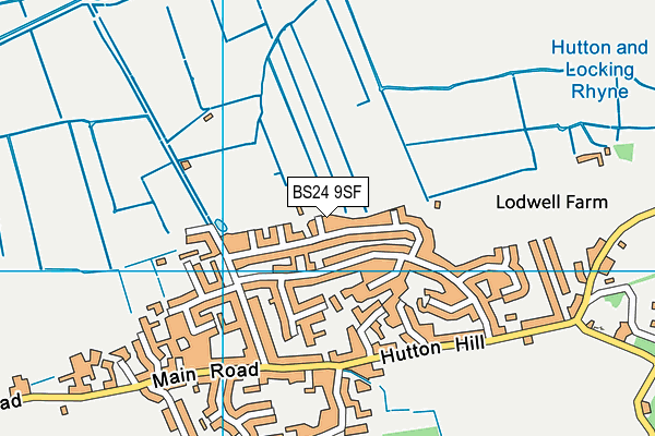 BS24 9SF map - OS VectorMap District (Ordnance Survey)