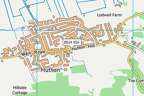 BS24 9SX map - OS VectorMap District (Ordnance Survey)