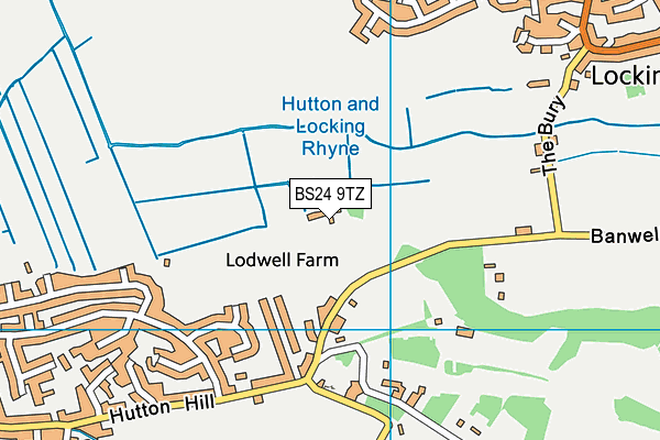 BS24 9TZ map - OS VectorMap District (Ordnance Survey)