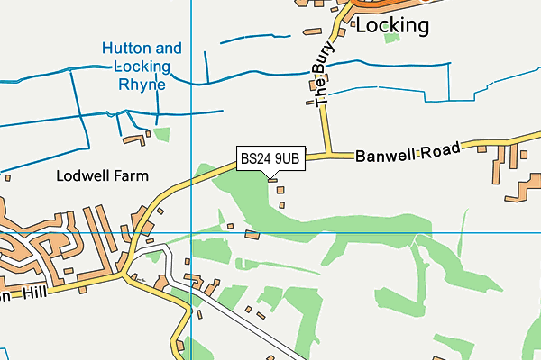 BS24 9UB map - OS VectorMap District (Ordnance Survey)