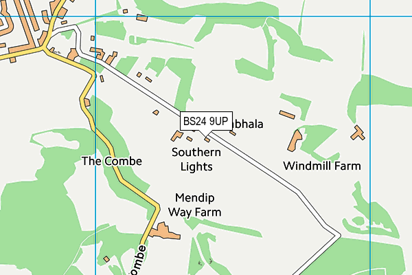 BS24 9UP map - OS VectorMap District (Ordnance Survey)