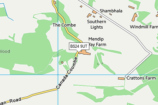 BS24 9UT map - OS VectorMap District (Ordnance Survey)