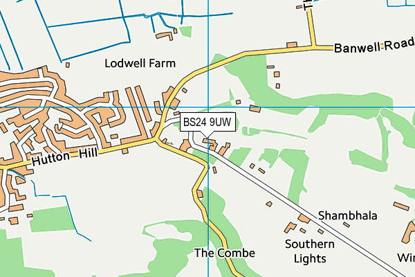 BS24 9UW map - OS VectorMap District (Ordnance Survey)