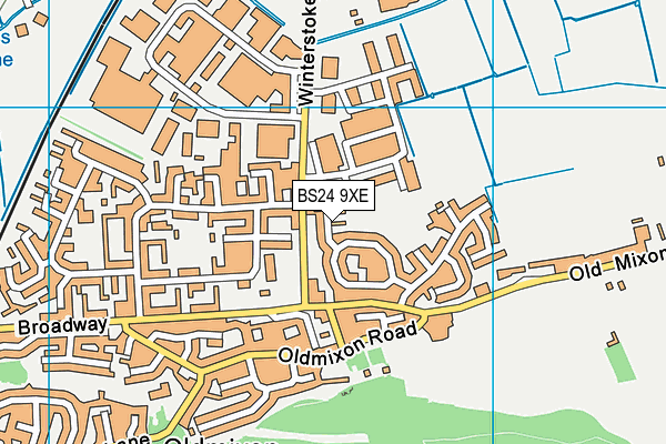 BS24 9XE map - OS VectorMap District (Ordnance Survey)