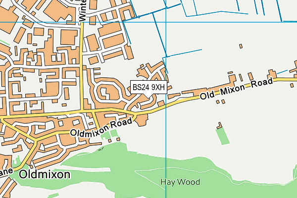 BS24 9XH map - OS VectorMap District (Ordnance Survey)