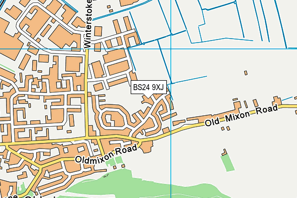 BS24 9XJ map - OS VectorMap District (Ordnance Survey)