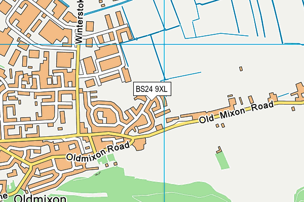 BS24 9XL map - OS VectorMap District (Ordnance Survey)