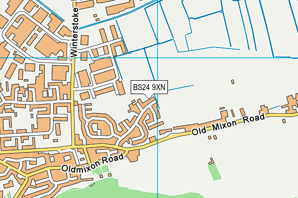 BS24 9XN map - OS VectorMap District (Ordnance Survey)
