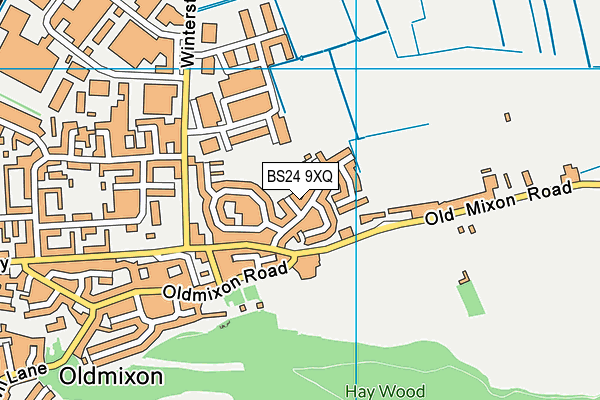 BS24 9XQ map - OS VectorMap District (Ordnance Survey)