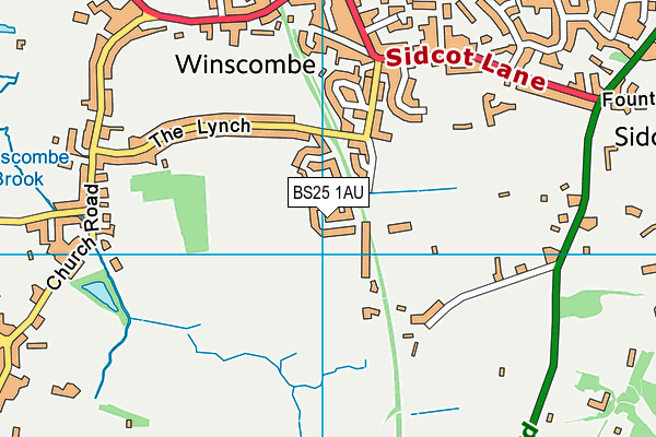 BS25 1AU map - OS VectorMap District (Ordnance Survey)