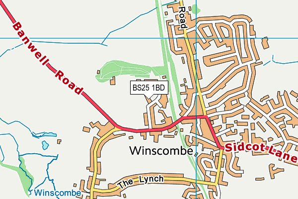 BS25 1BD map - OS VectorMap District (Ordnance Survey)