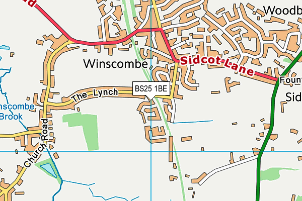 BS25 1BE map - OS VectorMap District (Ordnance Survey)