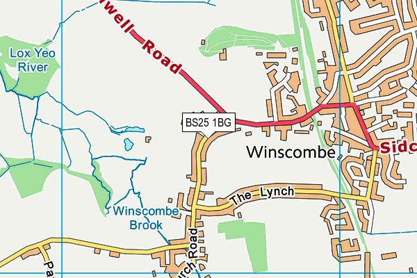 BS25 1BG map - OS VectorMap District (Ordnance Survey)