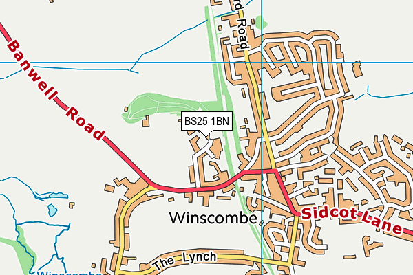 BS25 1BN map - OS VectorMap District (Ordnance Survey)