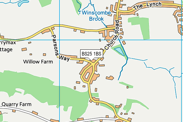 BS25 1BS map - OS VectorMap District (Ordnance Survey)