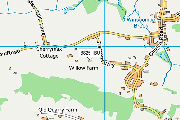 BS25 1BU map - OS VectorMap District (Ordnance Survey)