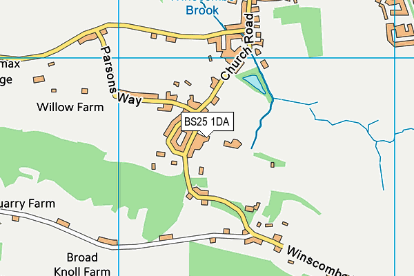 BS25 1DA map - OS VectorMap District (Ordnance Survey)