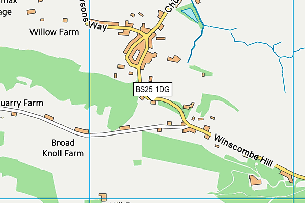 BS25 1DG map - OS VectorMap District (Ordnance Survey)