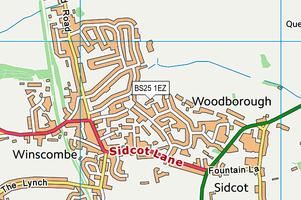 BS25 1EZ map - OS VectorMap District (Ordnance Survey)