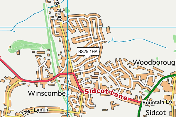 BS25 1HA map - OS VectorMap District (Ordnance Survey)