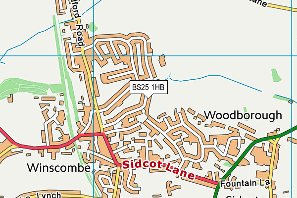 BS25 1HB map - OS VectorMap District (Ordnance Survey)