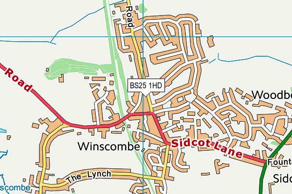 BS25 1HD map - OS VectorMap District (Ordnance Survey)