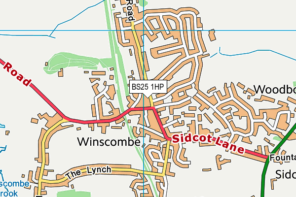 BS25 1HP map - OS VectorMap District (Ordnance Survey)