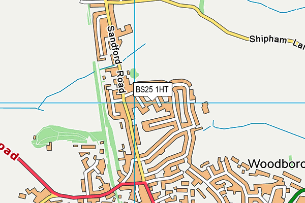 BS25 1HT map - OS VectorMap District (Ordnance Survey)