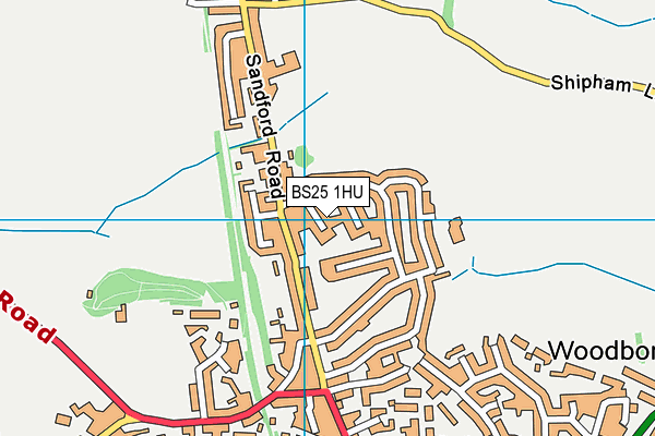 BS25 1HU map - OS VectorMap District (Ordnance Survey)