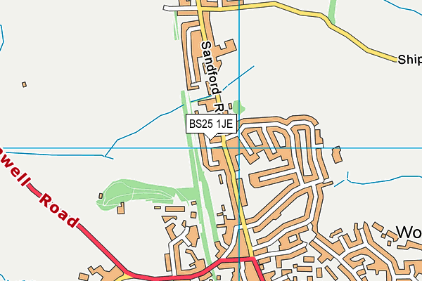 BS25 1JE map - OS VectorMap District (Ordnance Survey)