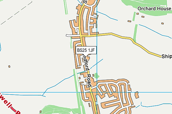 BS25 1JF map - OS VectorMap District (Ordnance Survey)