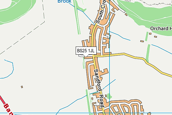 BS25 1JL map - OS VectorMap District (Ordnance Survey)