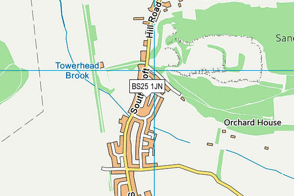 BS25 1JN map - OS VectorMap District (Ordnance Survey)