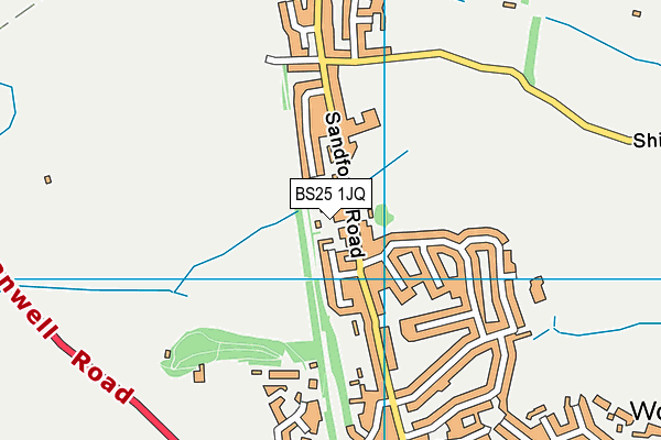 BS25 1JQ map - OS VectorMap District (Ordnance Survey)