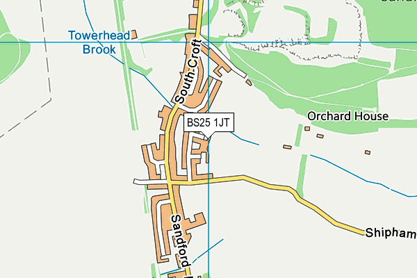 BS25 1JT map - OS VectorMap District (Ordnance Survey)