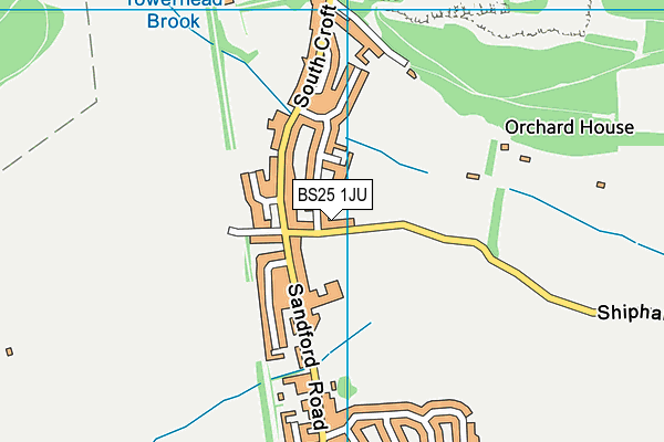 BS25 1JU map - OS VectorMap District (Ordnance Survey)