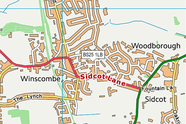 BS25 1LB map - OS VectorMap District (Ordnance Survey)