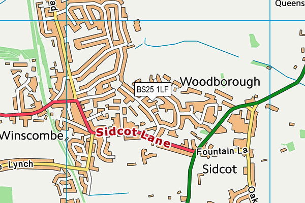 BS25 1LF map - OS VectorMap District (Ordnance Survey)