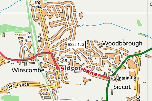 BS25 1LG map - OS VectorMap District (Ordnance Survey)