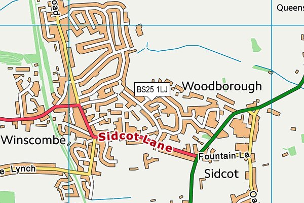 BS25 1LJ map - OS VectorMap District (Ordnance Survey)