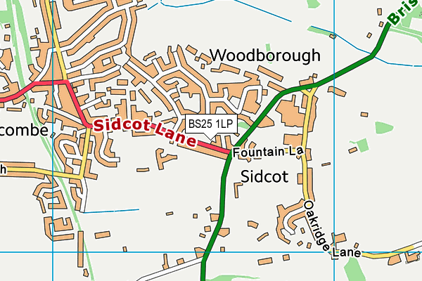 Sidcot School Sports Field map (BS25 1LP) - OS VectorMap District (Ordnance Survey)
