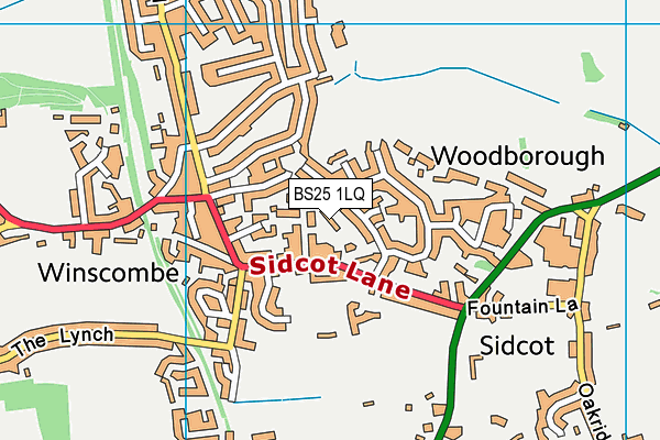 BS25 1LQ map - OS VectorMap District (Ordnance Survey)