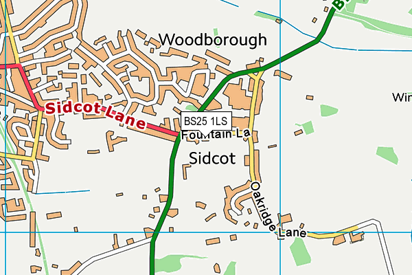 BS25 1LS map - OS VectorMap District (Ordnance Survey)