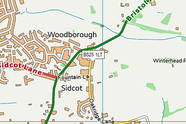 BS25 1LT map - OS VectorMap District (Ordnance Survey)