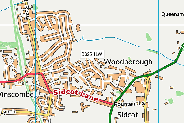 BS25 1LW map - OS VectorMap District (Ordnance Survey)